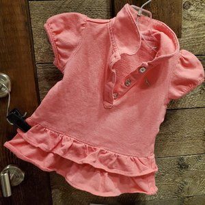 C.Elle Polo Style Baby Dress Salmon Approx. 6–9M No Size Tag Like New